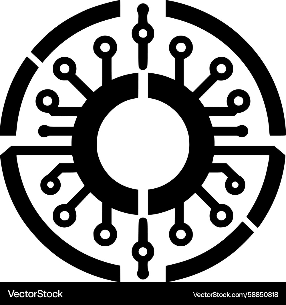 Digital Neural Network Core Vector Image