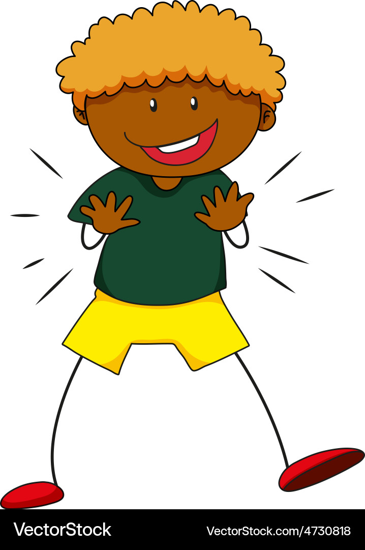 Happy boy vector image