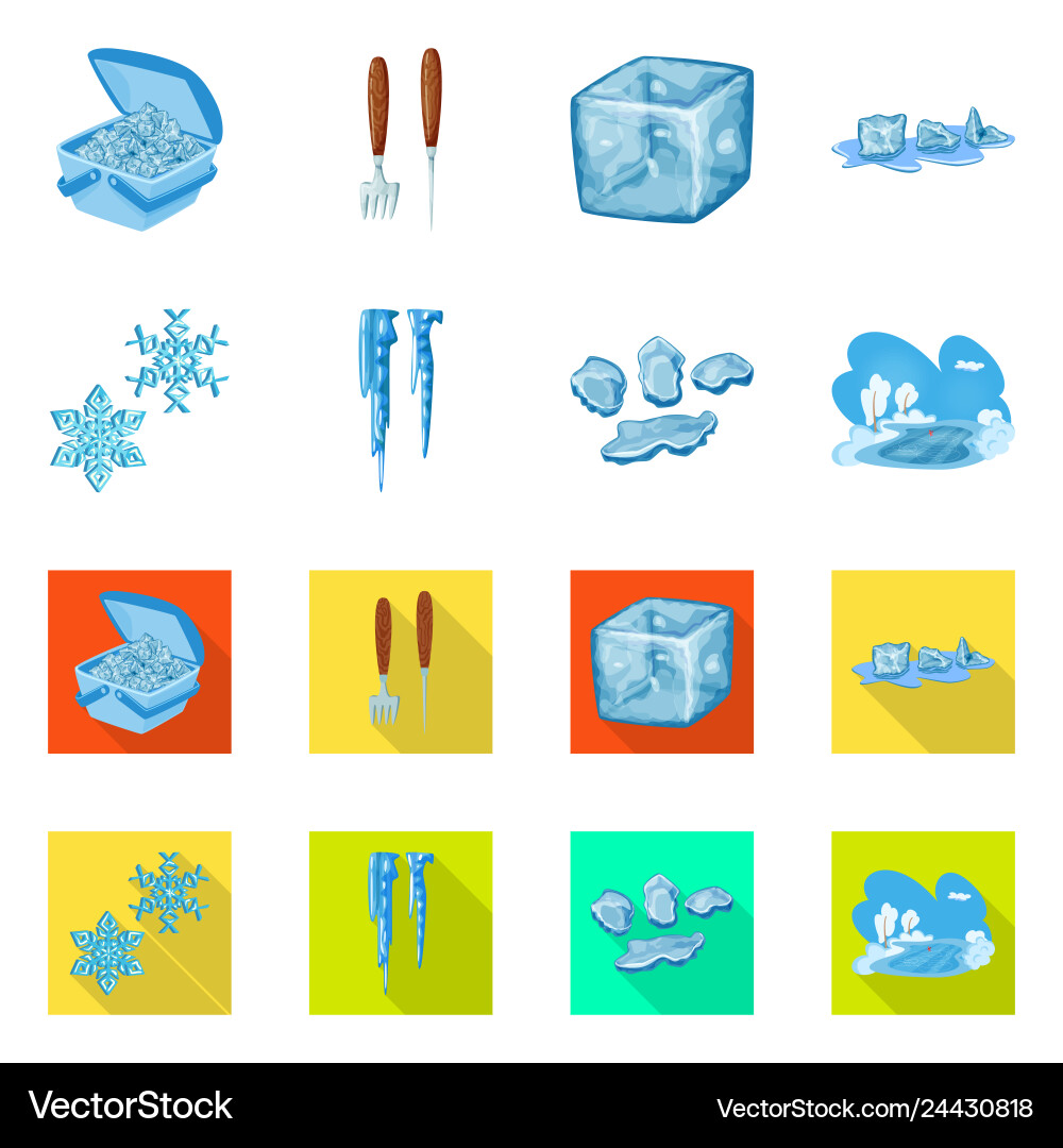 Isolated object of texture and frozen logo Isolated object of texture and frozen logo vector image