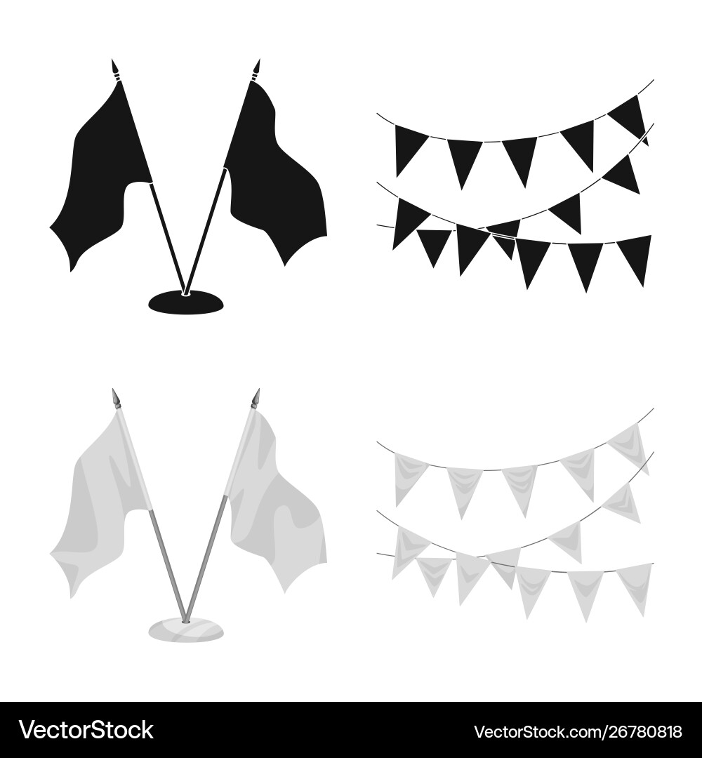 Isolated object texture and presentation symbol vector image