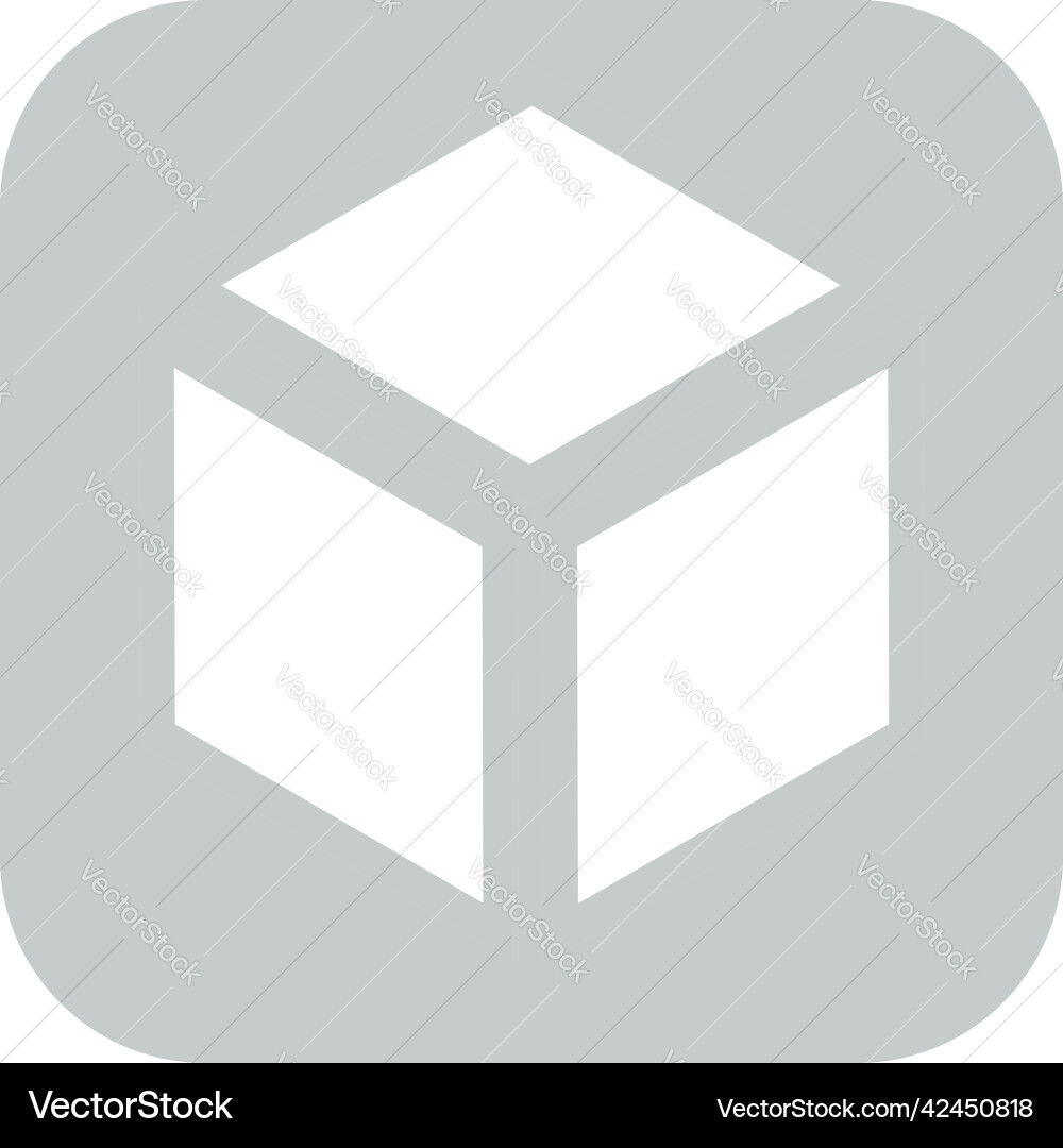 Isometric cube element icon cubist abstract 3d Isometric cube element icon cubist abstract 3d vector image