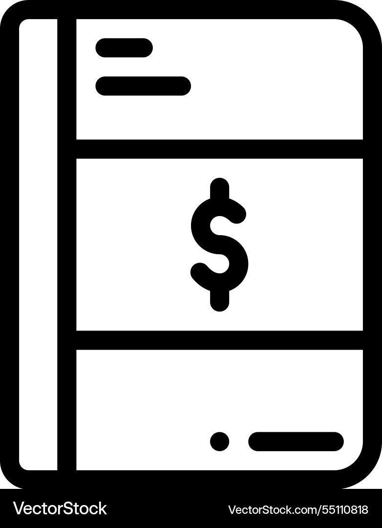Notebook icon thin linear style design isolated Notebook icon thin linear style design isolated vector image