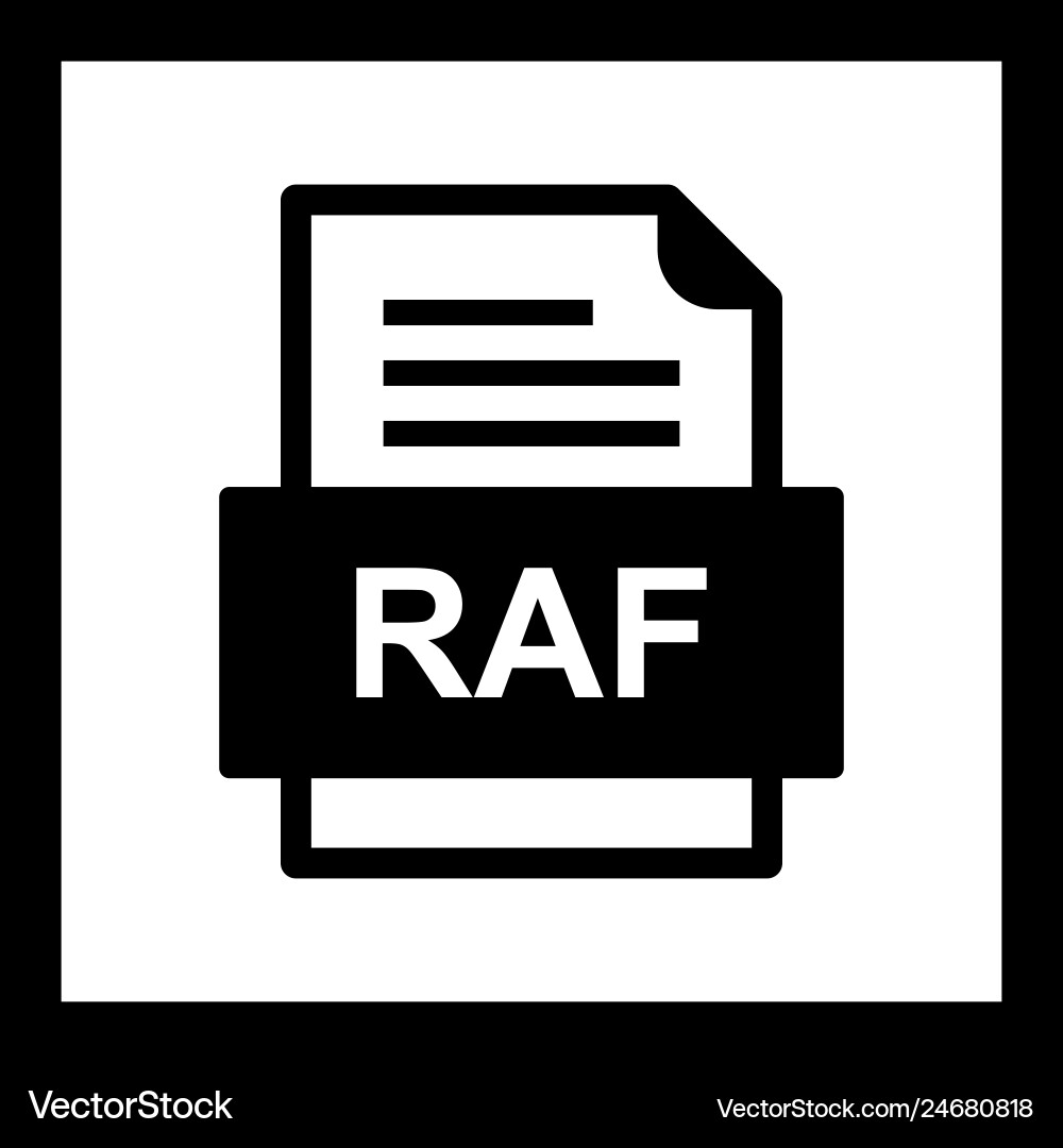 Raf file document icon Vector Image