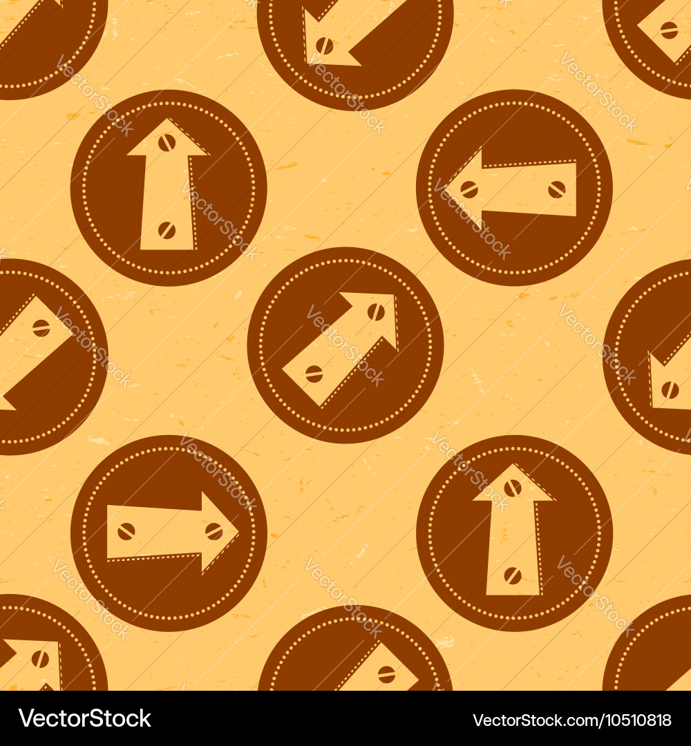 Seamless pattern with grungy arrows Vector Image