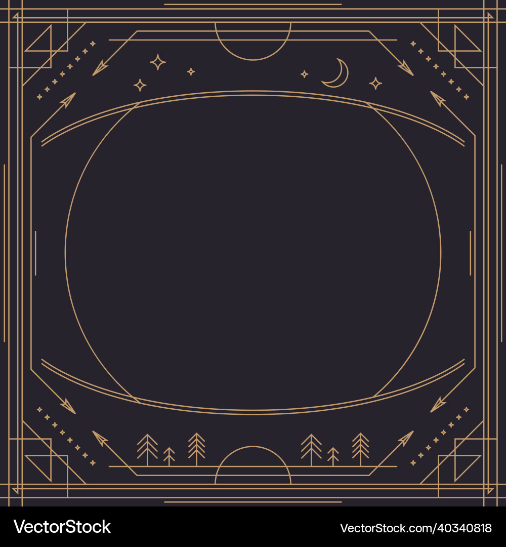Thin line frame abstract geometric linear design Thin line frame abstract geometric linear design vector image