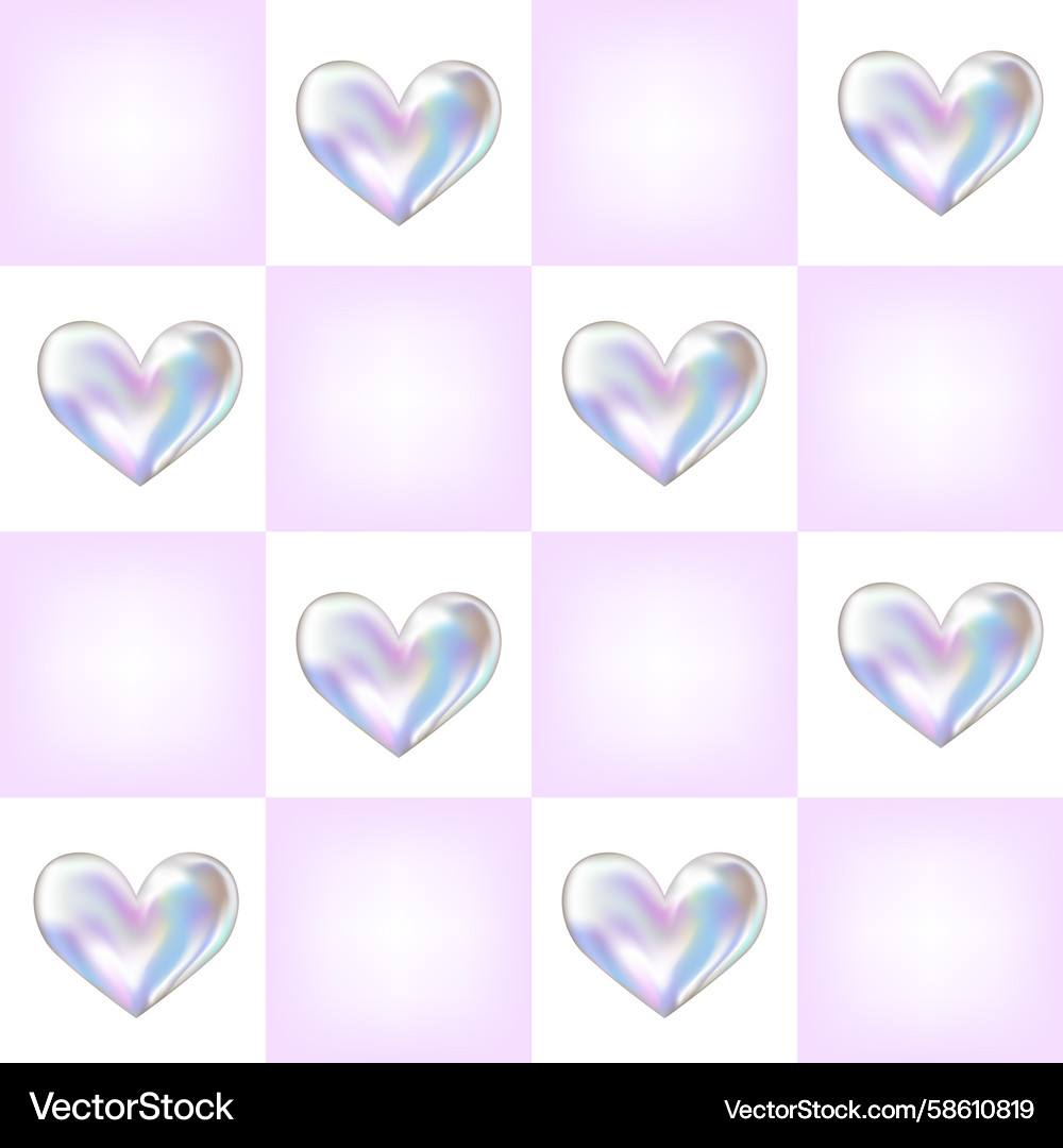 Abstract girly seamless pattern in y2k style Vector Image