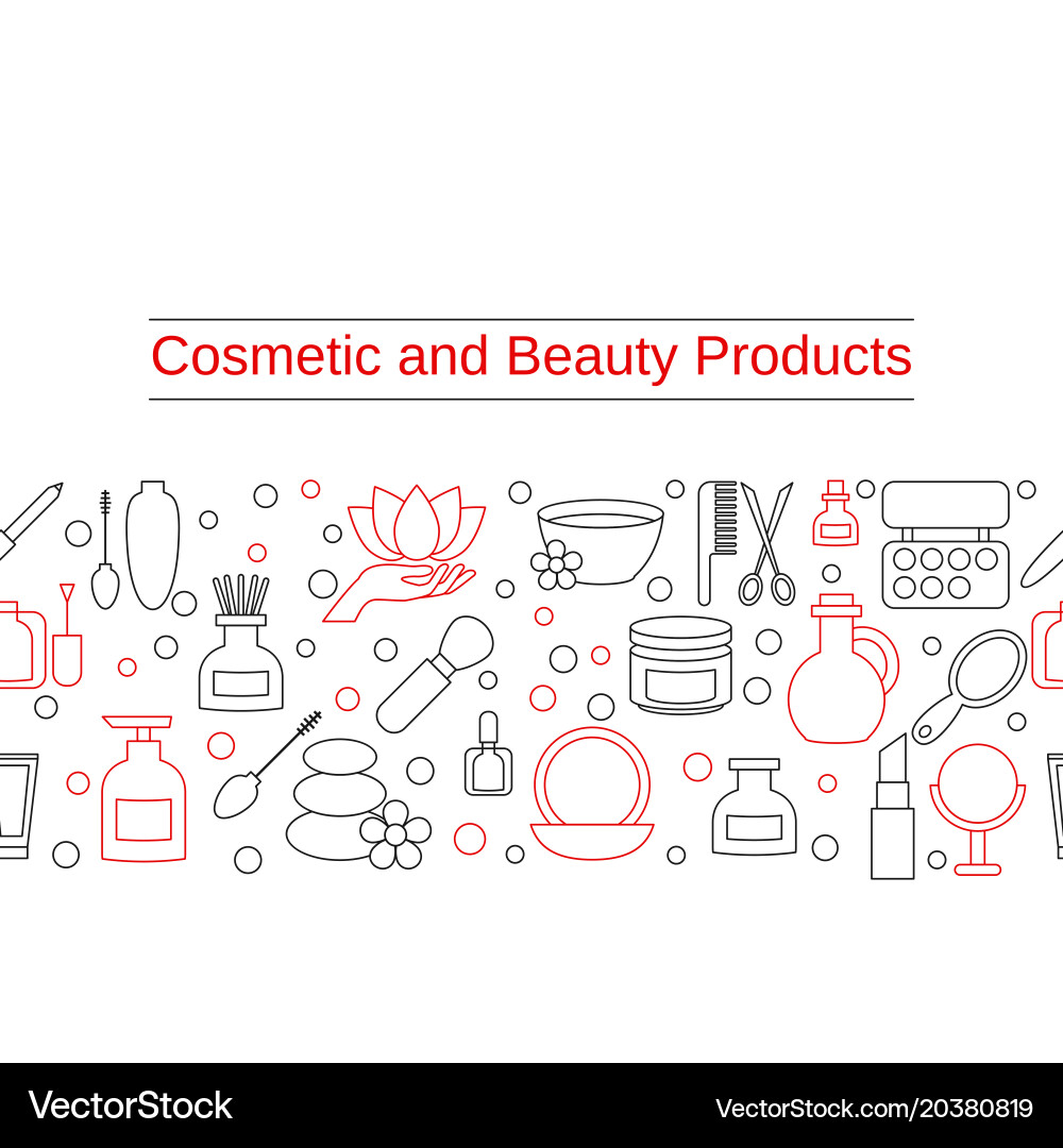 Background with spa icons Vector Image