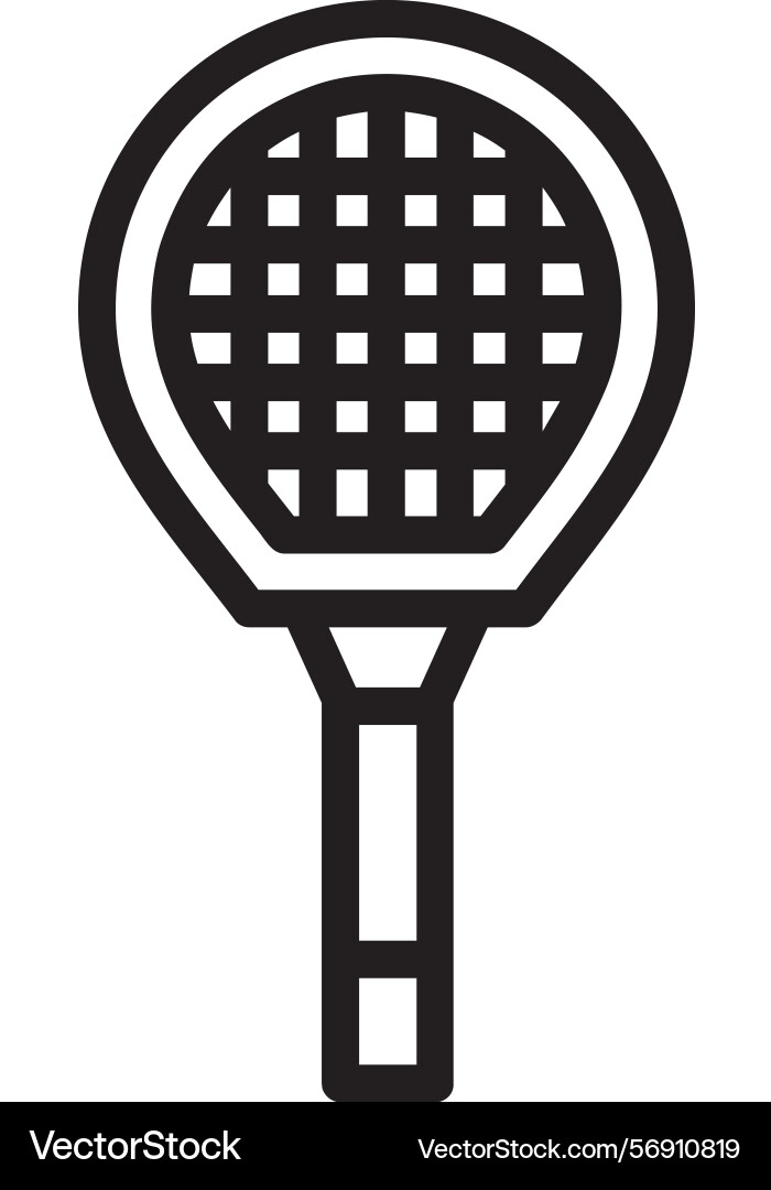 Badminton racket linear style icon design Vector Image
