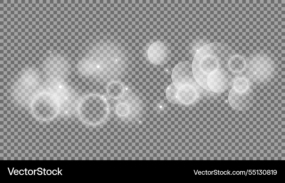 Bokeh circles on transparent background Bokeh circles on transparent background vector image