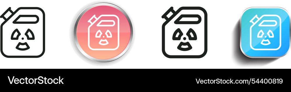 Gasoline icon thin linear regular and button Gasoline icon thin linear regular and button Vector Image
