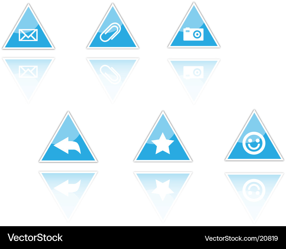 Geometric Triangle Icons Vector Image