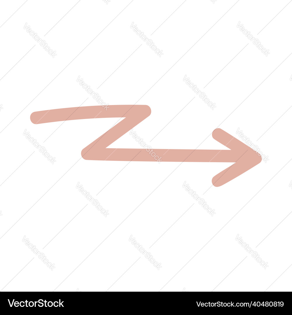 Isolated element an abstract arrow vector image
