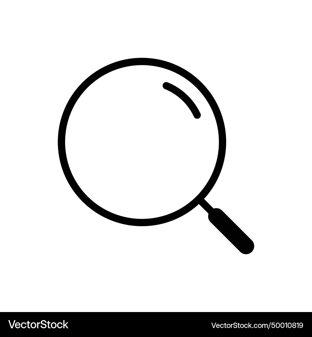 Magnifying search loop icon flat style Magnifying search loop icon flat style vector image