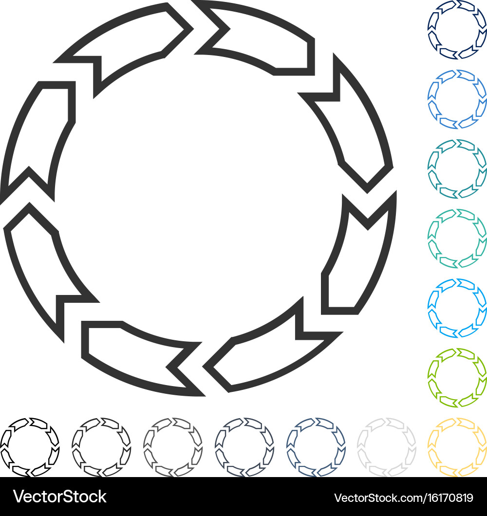 Rotation circle icon Vector Image