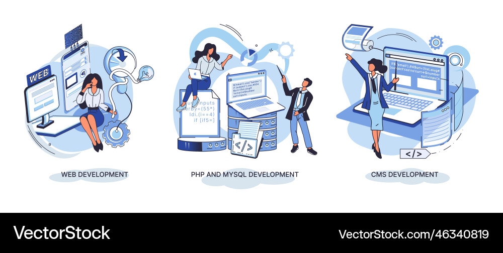 Website architecture concepts web development Website architecture concepts web development Vector Image