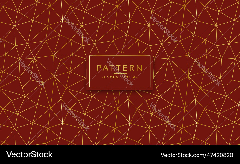 Abstract golden line triangle shape pattern Vector Image
