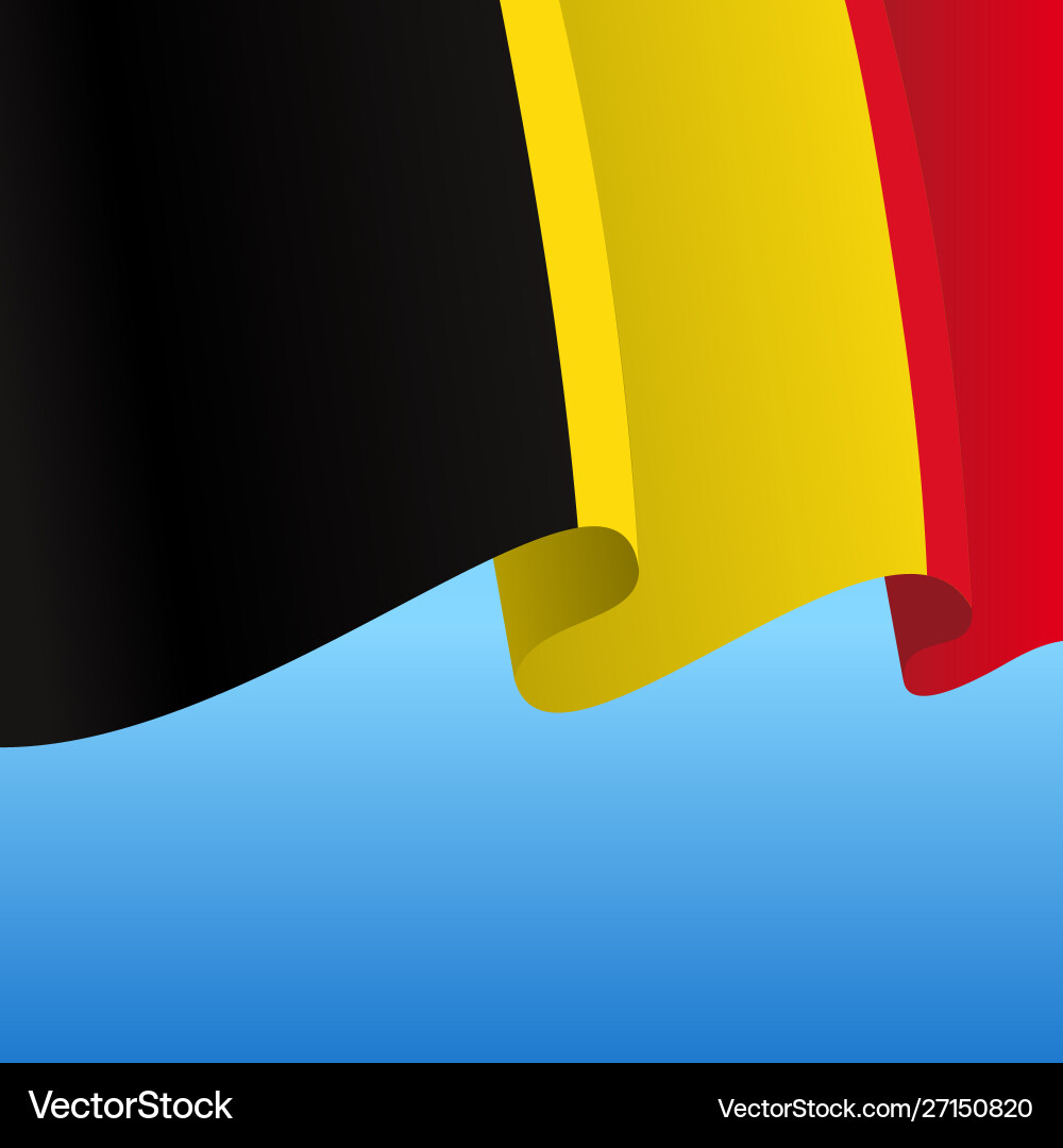 Belgian flag wavy abstract background Royalty Free Vector
