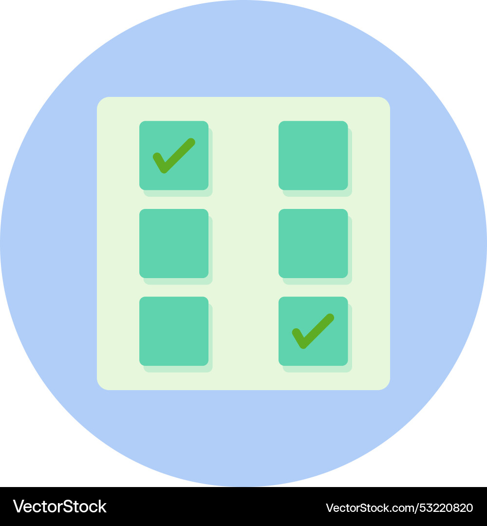 Checkbox flat circle icon vector image