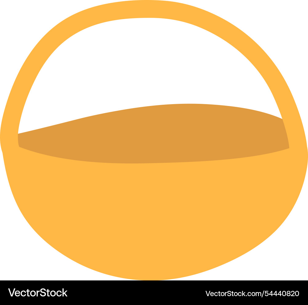 Circle wicker basket Royalty Free Vector Image