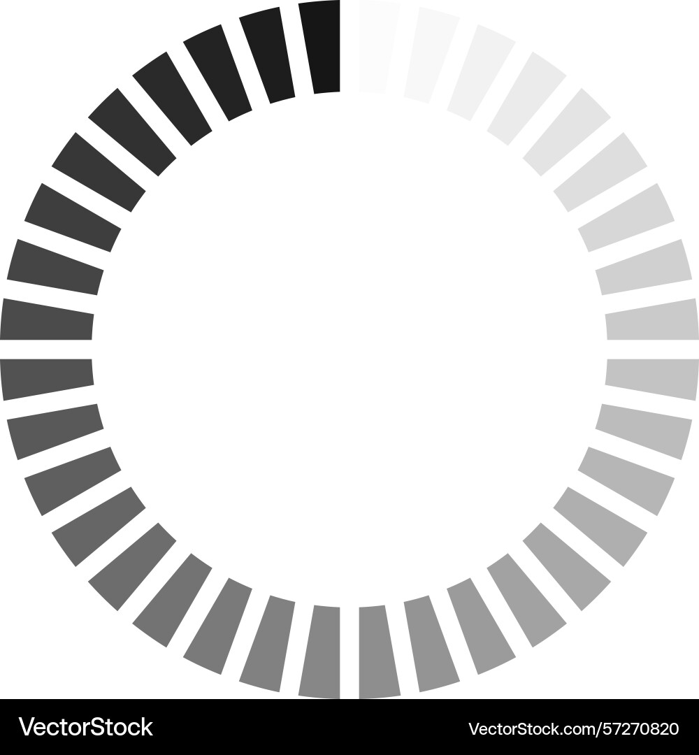 Circular progress bar with gradient from black Circular progress bar with gradient from black vector image