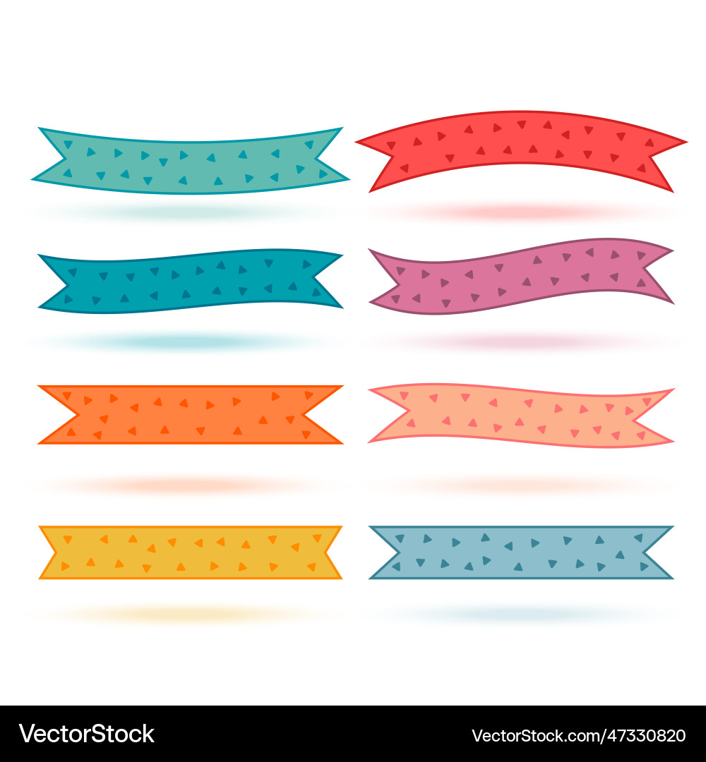 Decorative ribbon pattern element background vector image