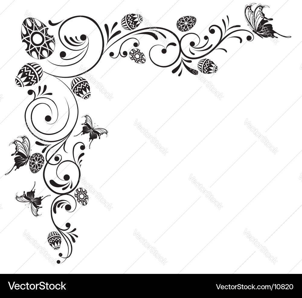 Elegant Easter Border vector image