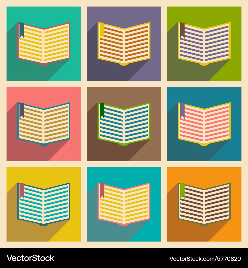 Flat with shadow concept and mobile application vector image
