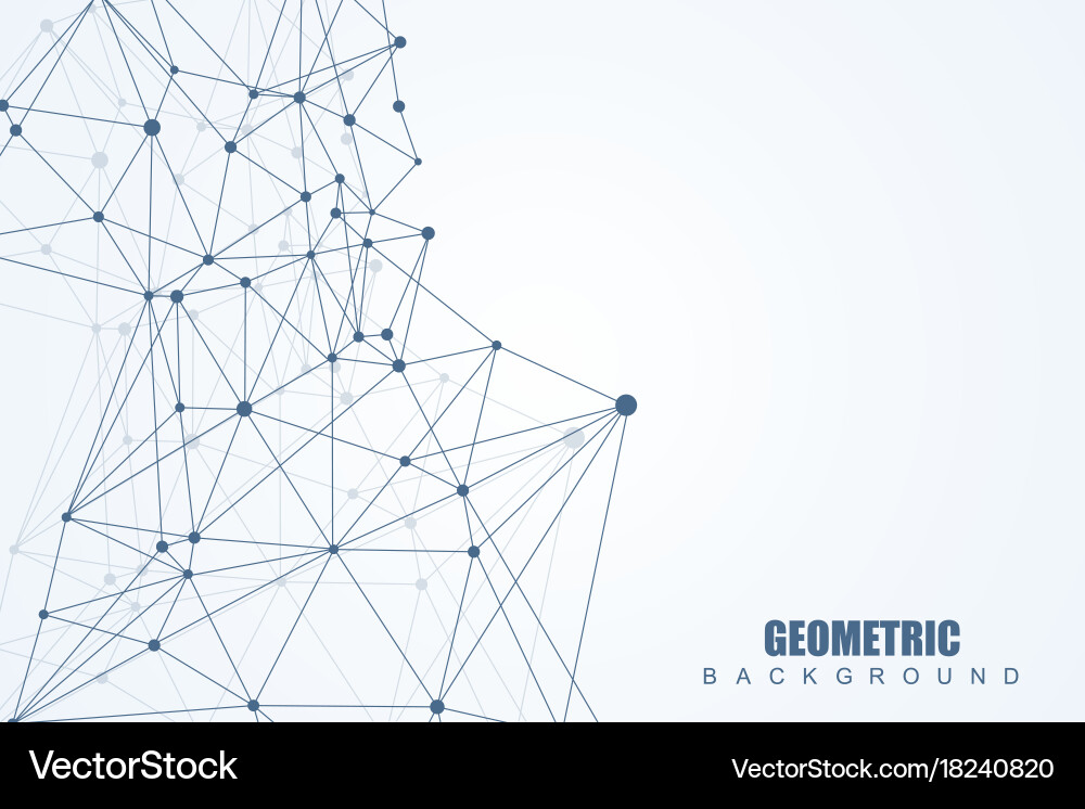 Geometric abstract background with connected line Vector Image