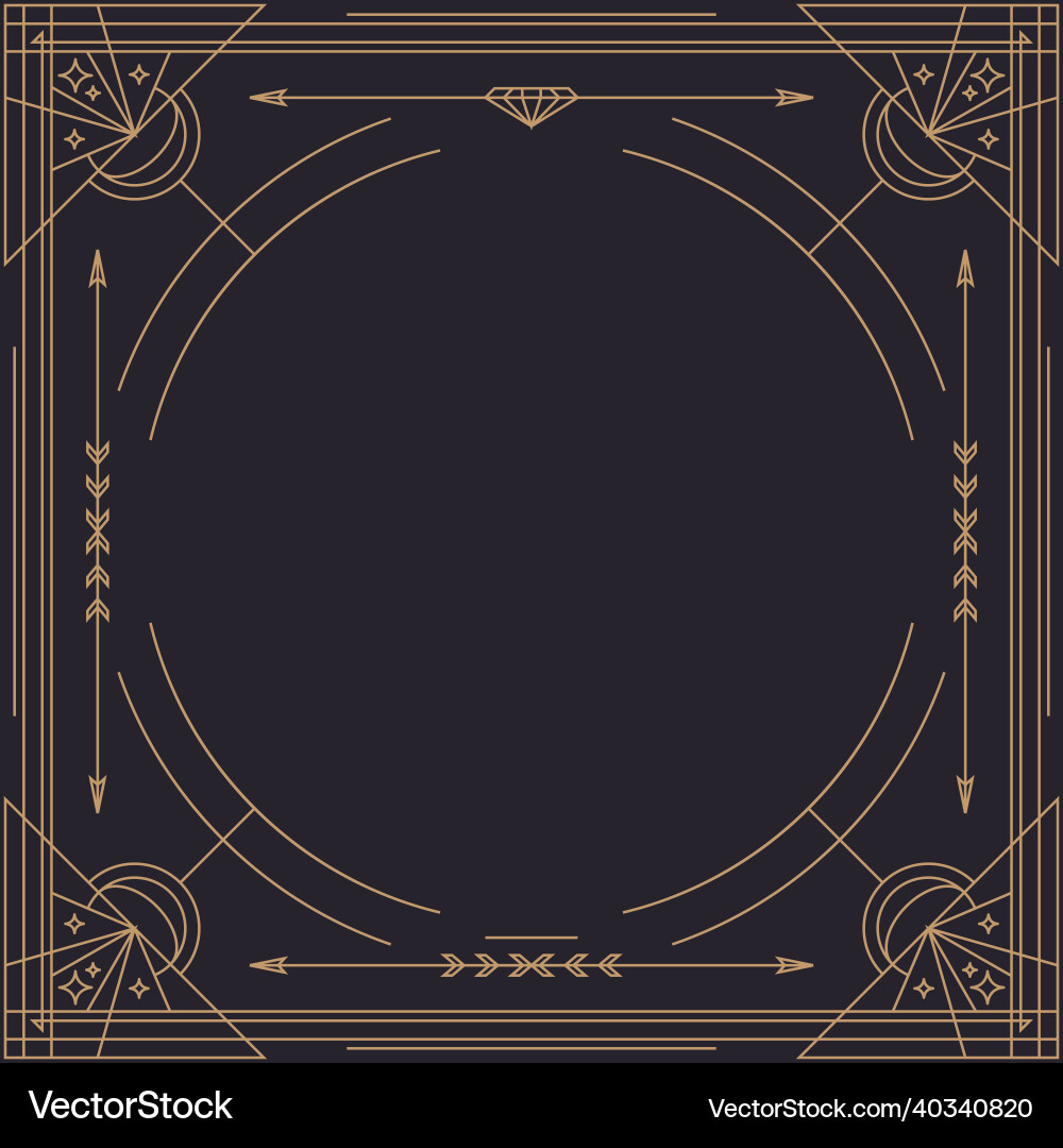 Geometric Line Frame - Abstract Style vector image