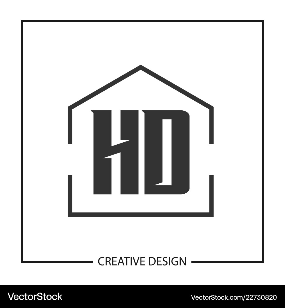 Initial letter hd logo template design – Royalty-Free Vector | VectorStock