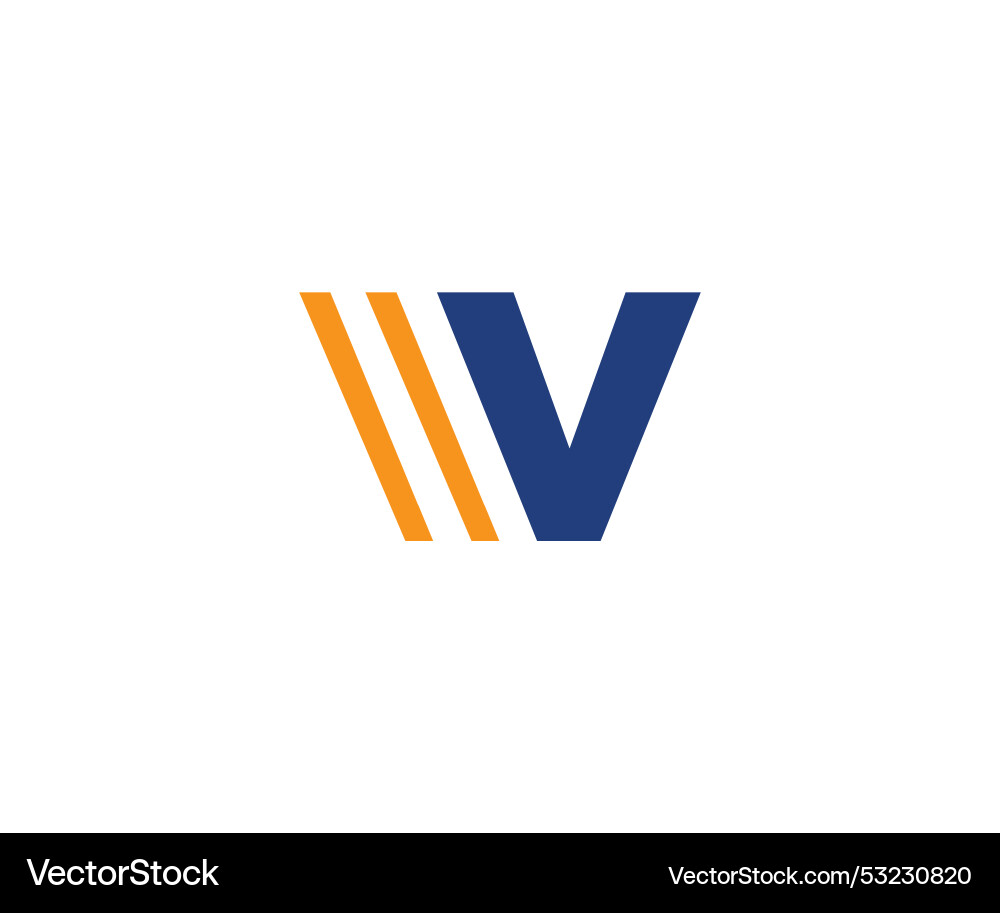 Initial w letter logo design v Royalty Free Vector Image