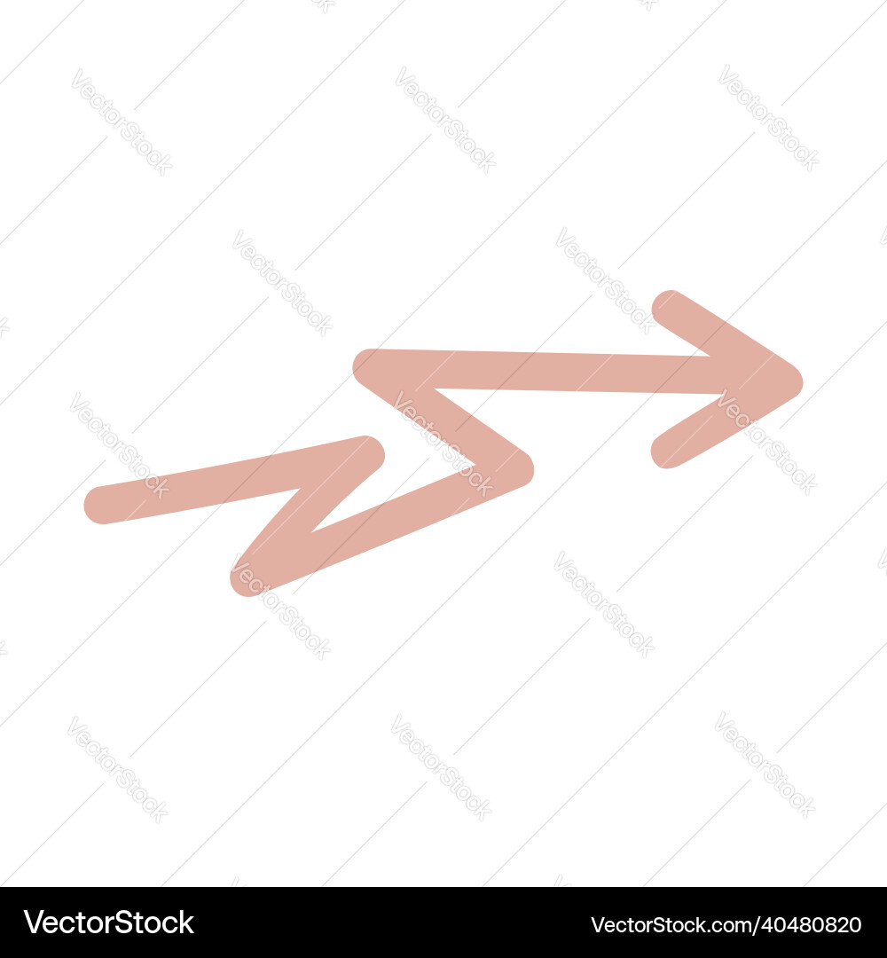 Isolated element an abstract arrow vector image