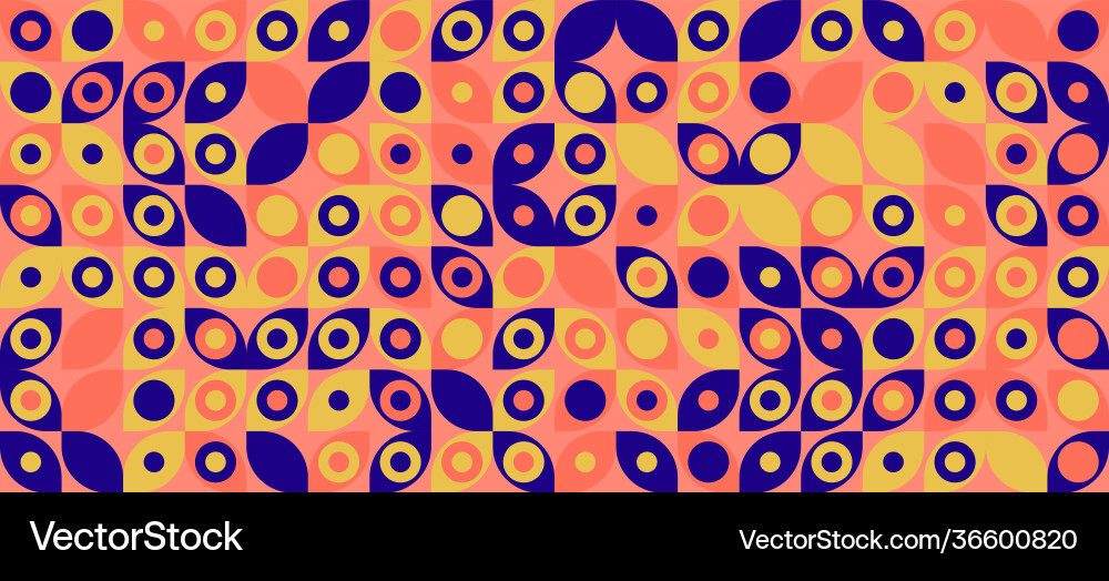 Mosaic abstract pattern design vector image