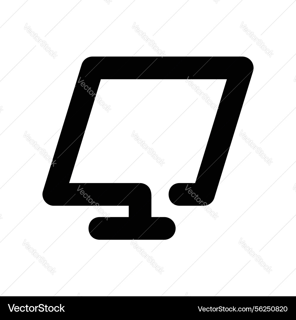 Outline icon of a computer monitor screen Outline icon of a computer monitor screen vector image
