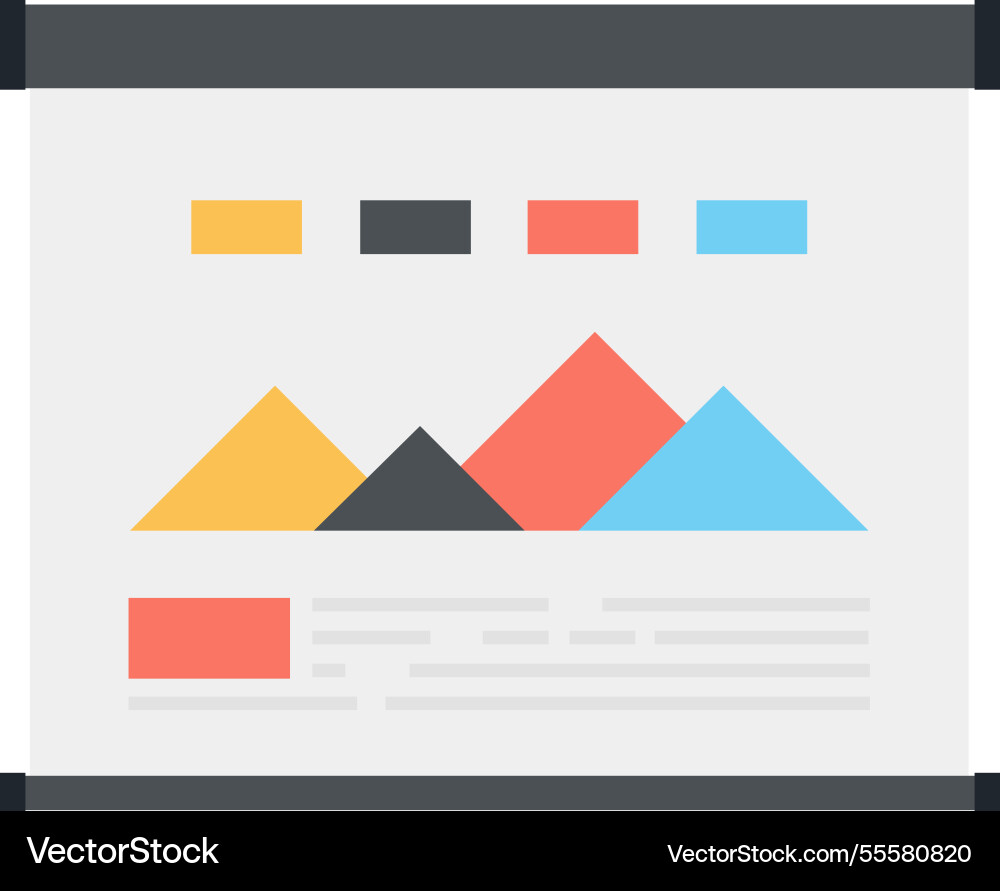 Presentation flat web icon concept Presentation flat web icon concept vector image