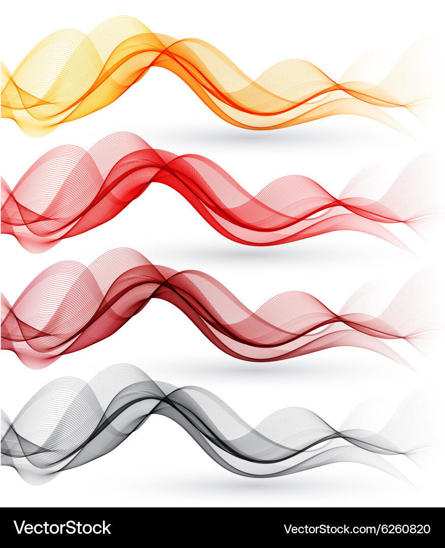 Set of abstract waves Vector Image