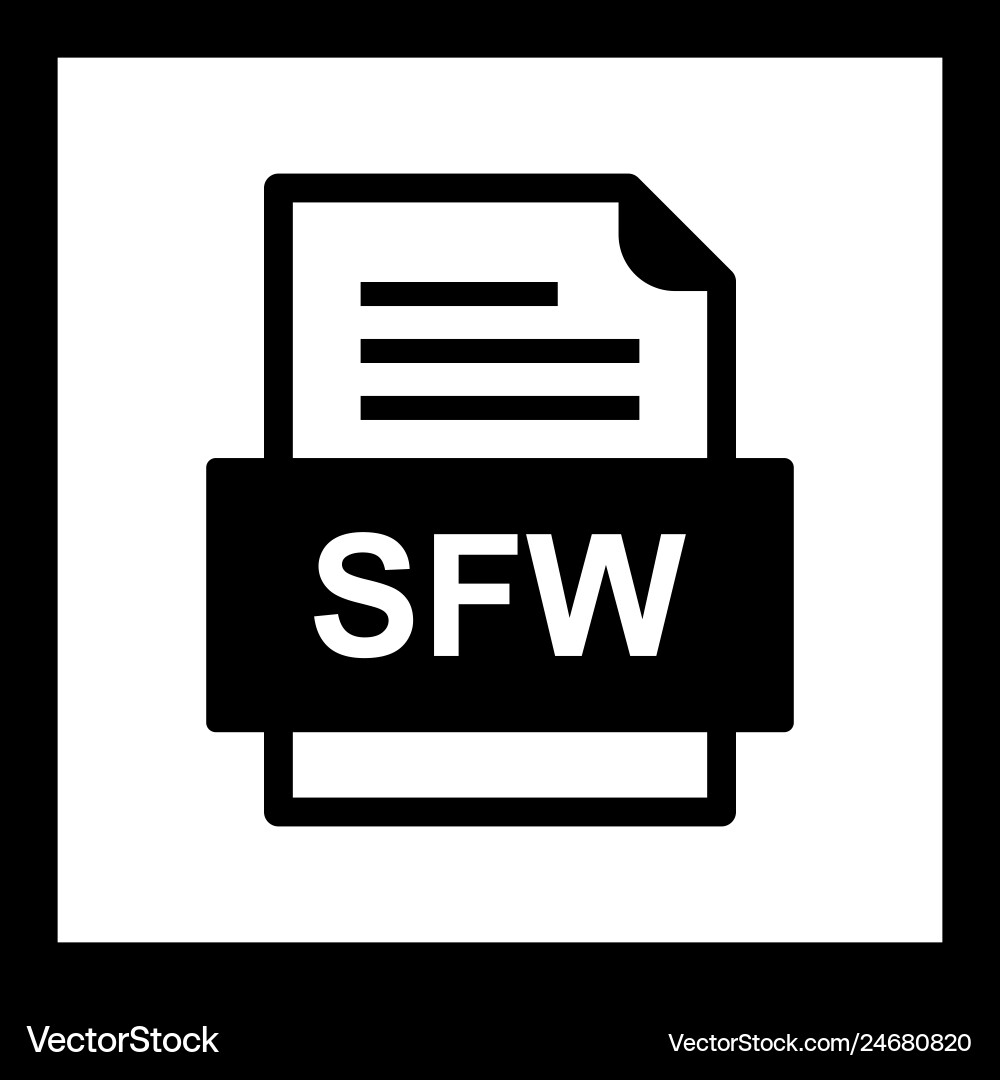 Sfw file document icon Vector Image