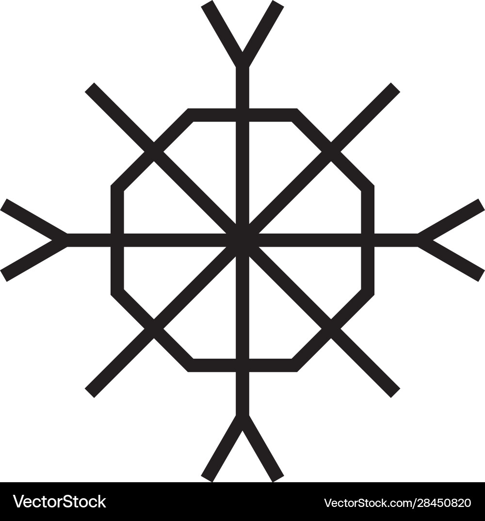 Snowflake simple linear icon on white background Snowflake simple linear icon on white background Vector Image