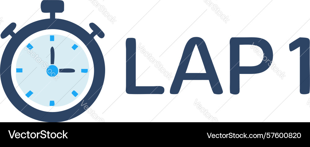 Timer Icon mit Runde 1 für klares Tracking-Design vektorbild