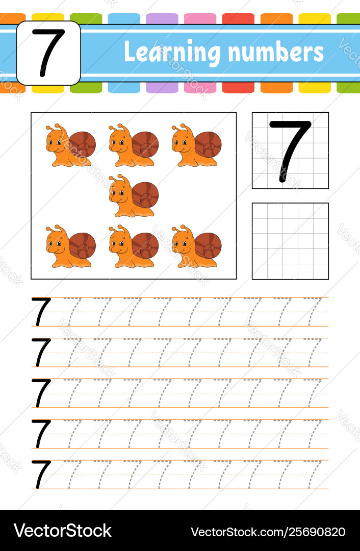 Trace and write handwriting practice learning Trace and write handwriting practice learning vector image