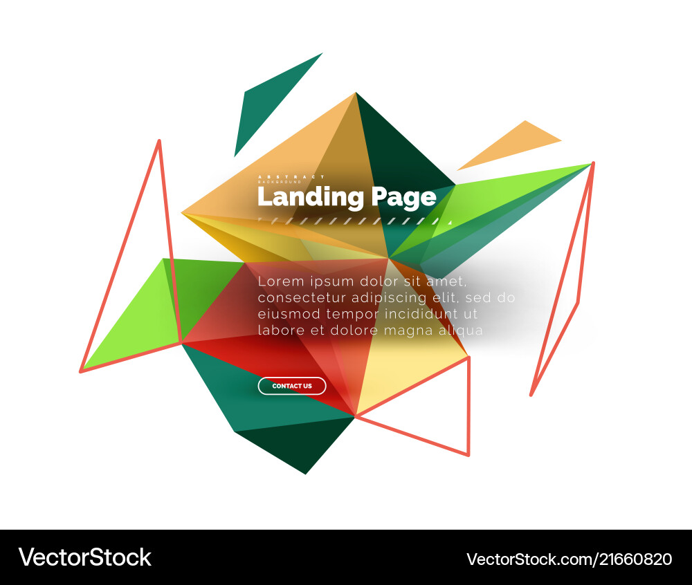 Triangular design abstract background landing Triangular design abstract background landing Vector Image