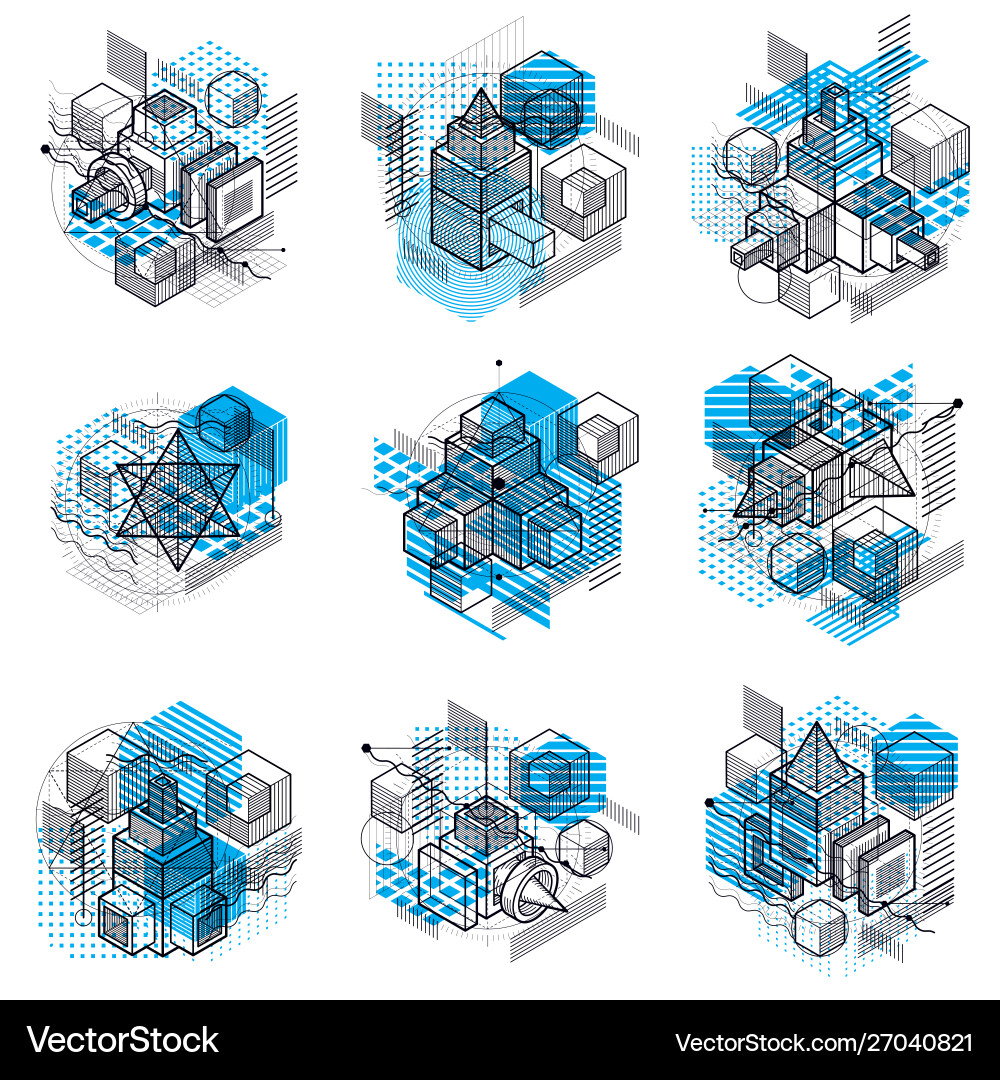Abstract backgrounds with isometric lines Abstract backgrounds with isometric lines vector image