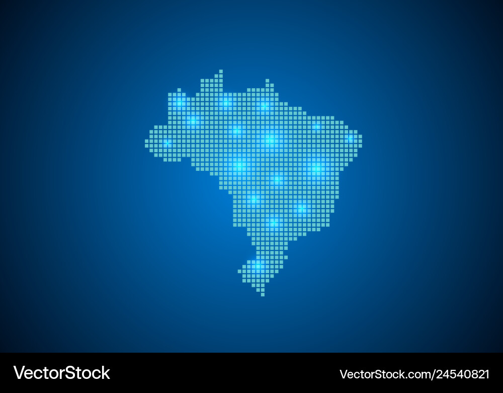Abstract blue background with map internet line Vector Image