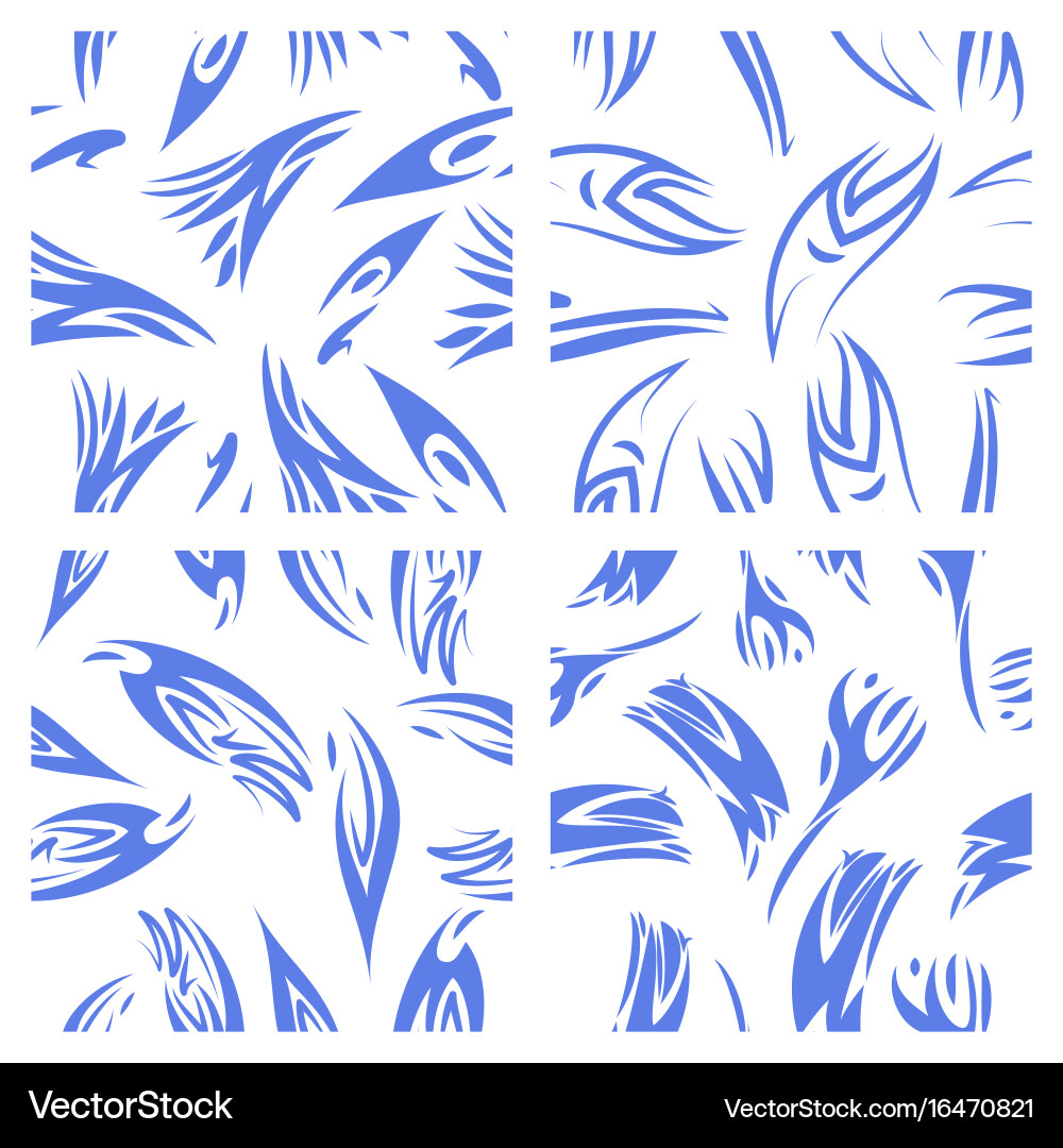 Assembly of patterns in striped style vector image