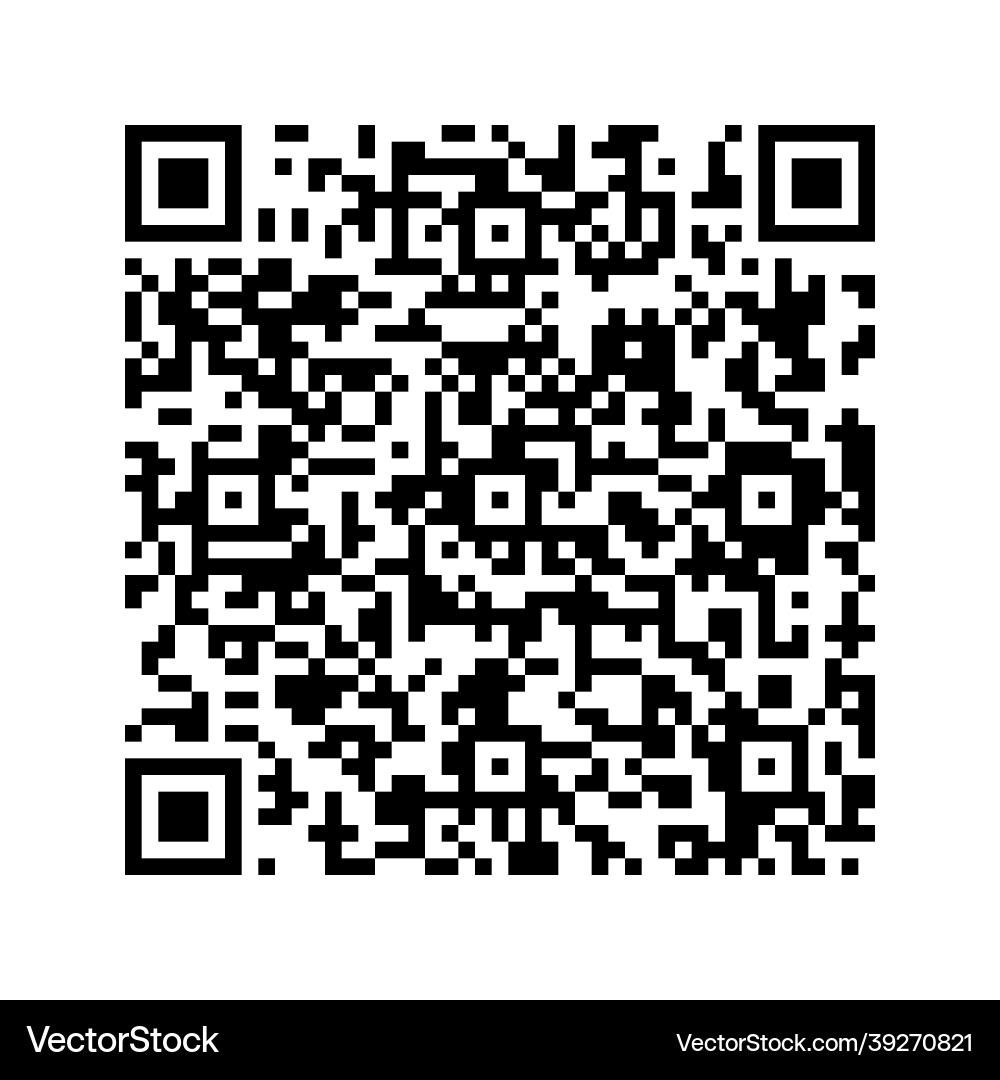 Big qr code isolated on white background vector image