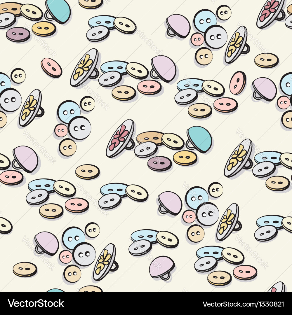 Butbackground pattern of buttons vector image