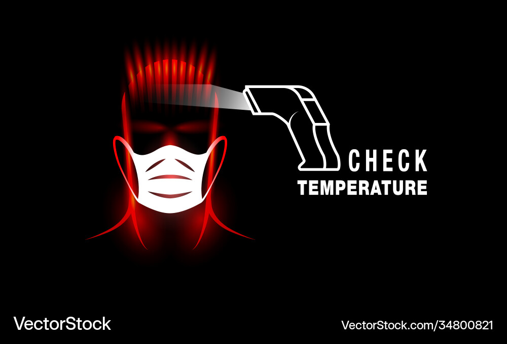Checking temperature with thermometer Checking temperature with thermometer vector image