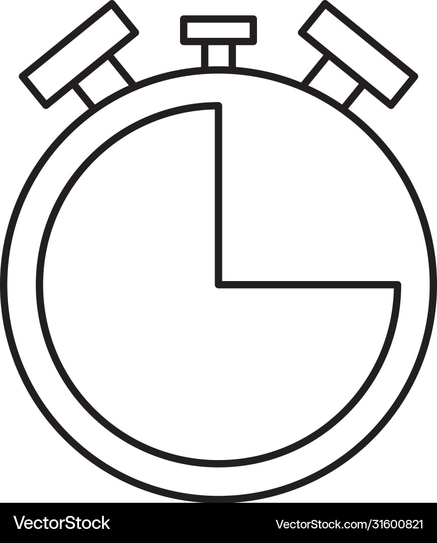 Chronometer timer counter isolated icon Chronometer timer counter isolated icon vector image