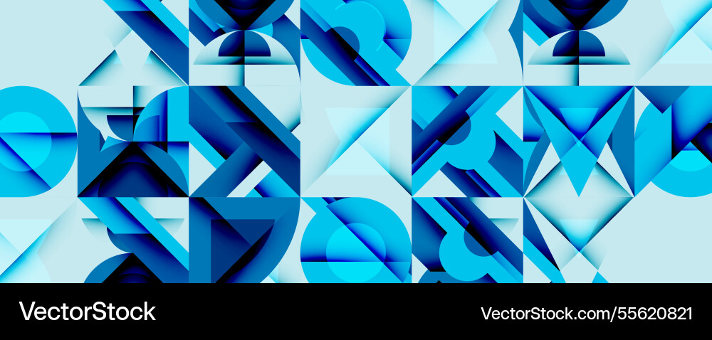 Circles squares lines abstract background Vector Image