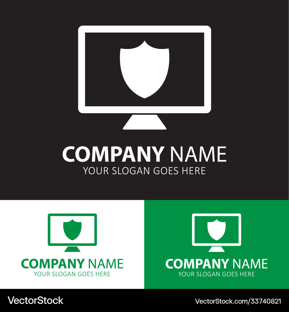 Computer data protection icon for web and mobile Vector Image